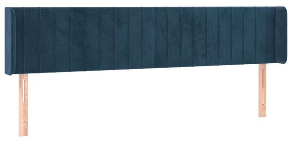 VidaXL Bársony Ágyfejtámla - Sötétkék - 203cm