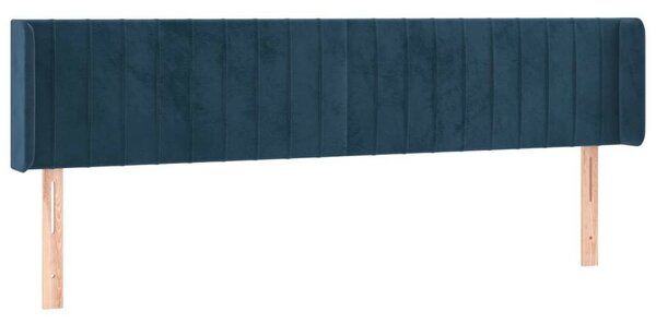 VidaXL Bársony Ágyfejtámla - Sötétkék - 203cm