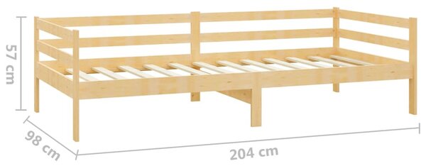 Tömör fenyőfa dívány matraccal 90 x 200 cm