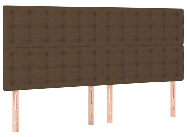 VidaXL Ágy - Sötétbarna Szövet - 200x200 cm