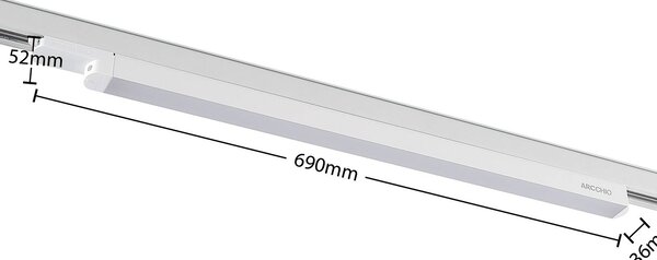 Arcchio Harlow LED sávfény, fehér, 69 cm, 3.000 K, Fehér / opál, Dolgozószoba / Iroda, Alumínium, Modern