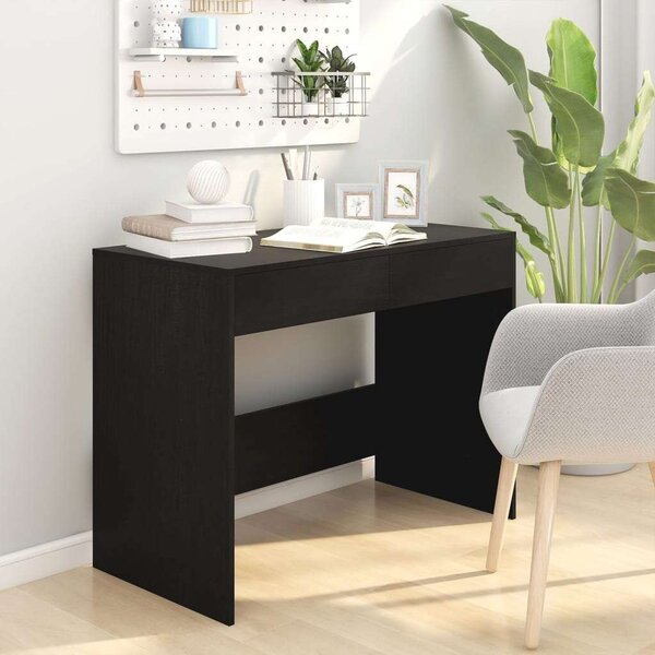 VidaXL Fekete Íróasztal - 2 Fiók - 101x50x76,5cm