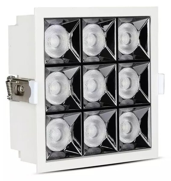 Beépíthető fehér négyszög LED lámpa 36W 38° SAMSUNG chipek CRI90