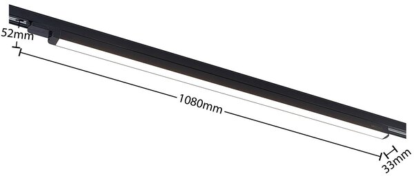 Arcchio LED sín világítás Harlow, fekete, 109 cm, 3000 K, Fekete, Dolgozószoba / Iroda, Alumínium, Modern