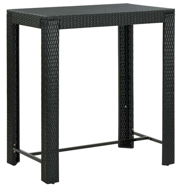 VidaXL Kerti Bárszett - 7 részes - Fekete Polyrattan