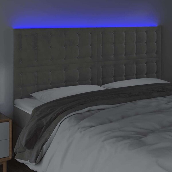 Bársony Ágyfejtámla LED-del - 200cm