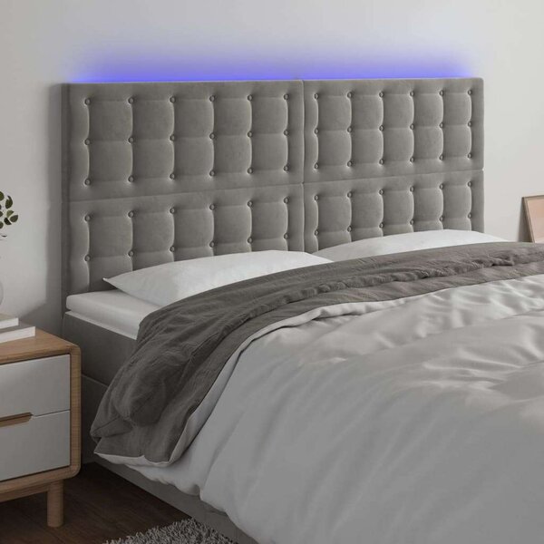 Bársony Ágyfejtámla LED-del - 200cm