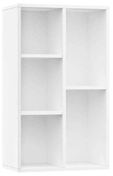 Fehér szerelt fa könyv-/tálalószekrény 50 x 25 x 80 cm