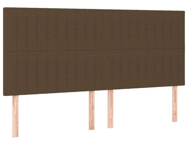 VidaXL Ágy Matraccal - Sötétbarna Szövet - 160x200 cm
