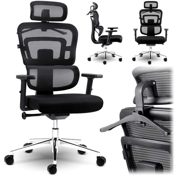 Sofotel Nicea micro-hálós ergonomikus Irodai szék - Fekete