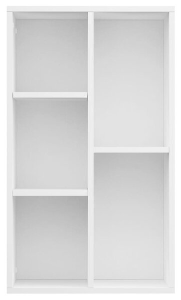 Fehér szerelt fa könyv-/tálalószekrény 50 x 25 x 80 cm