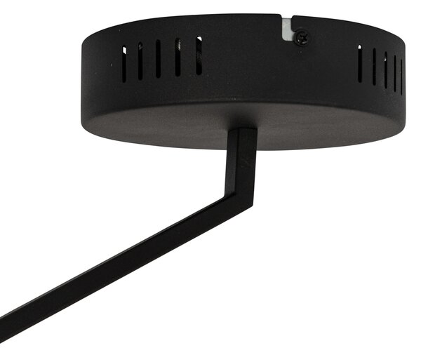 Design mennyezeti lámpa fekete, beépített LED-del, 3 fokozatú fényerőszabályzóval - Anello