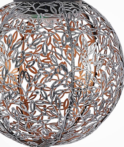 Lindby Vilani LED napelemes lámpák 3 db-os, Alu / szürke / cink, fém, marokkói