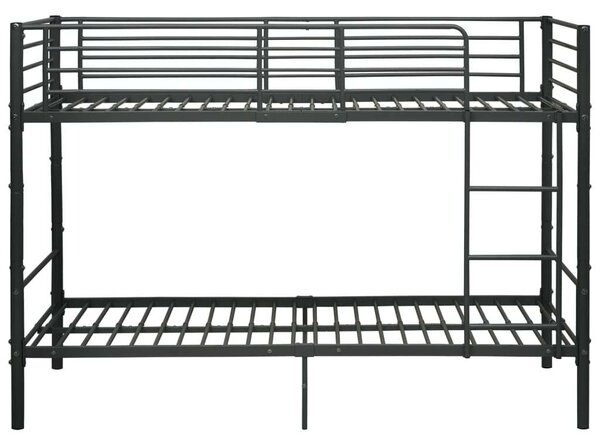 VidaXL Fém Emeletes Ágy - 90x200 cm - Fekete