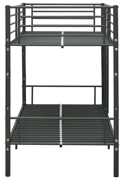VidaXL Fém Emeletes Ágy - 90x200 cm - Fekete