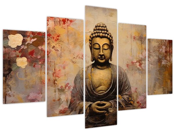 Kép - Buddha, festészet (150x105 cm)