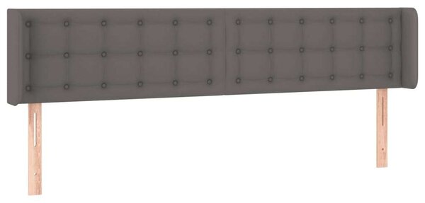 VidaXL szürke műbőr LED-es fejtámla 183x16x78/88 cm