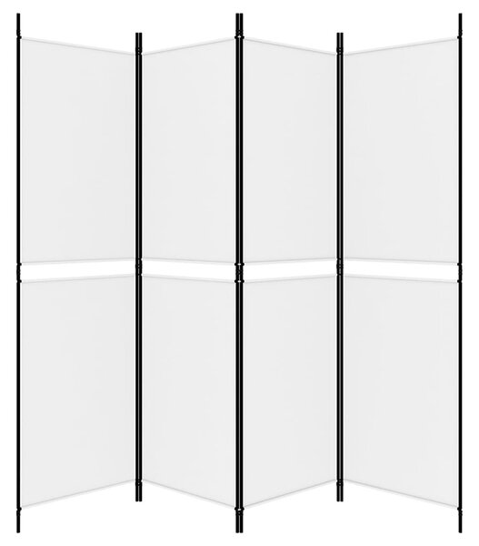 4 paneles fehér szövet térelválasztó 200x180 cm