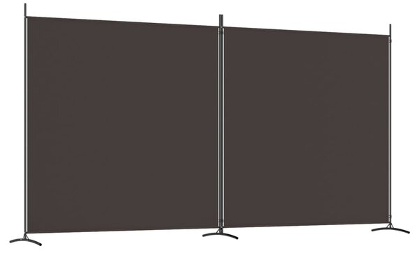 2 paneles barna szövet paraván 348x180 cm