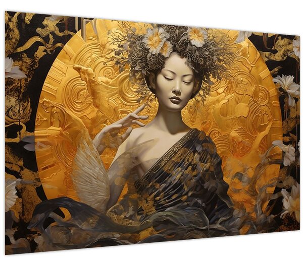 Kép - Japán hölgy (90x60 cm)