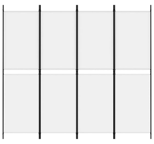 4 paneles fehér szövet térelválasztó 200x180 cm