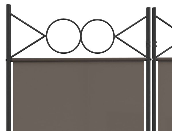 3 paneles antracitszürke szövet térelválasztó 120x200 cm