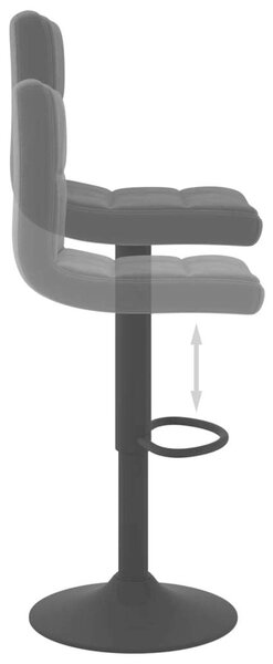 VidaXL Bársony Bárszék - 2 db - Fekete