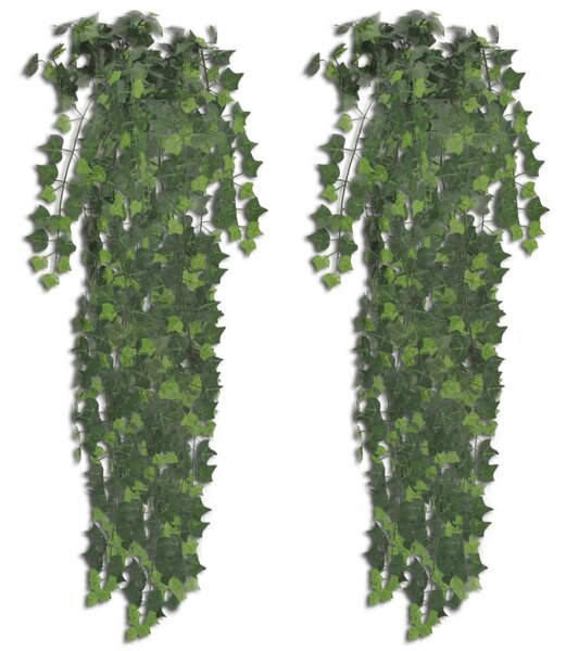 2 db Zöld Mesterséges Borostyán Bokor 90 cm