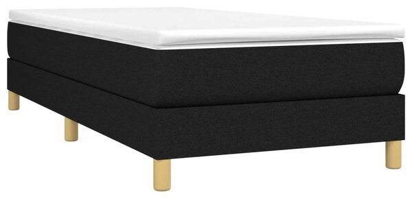 VidaXL Fekete Szövet Ágy 90x200 cm