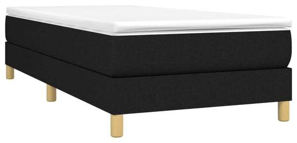 VidaXL Fekete Szövet Ágy 90x200 cm