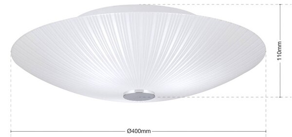 ORION mennyezeti lámpa Vindira Ø 40 cm, dimmelhető, Fehér / opál, Nappali / Étkező, Üveg, Modern