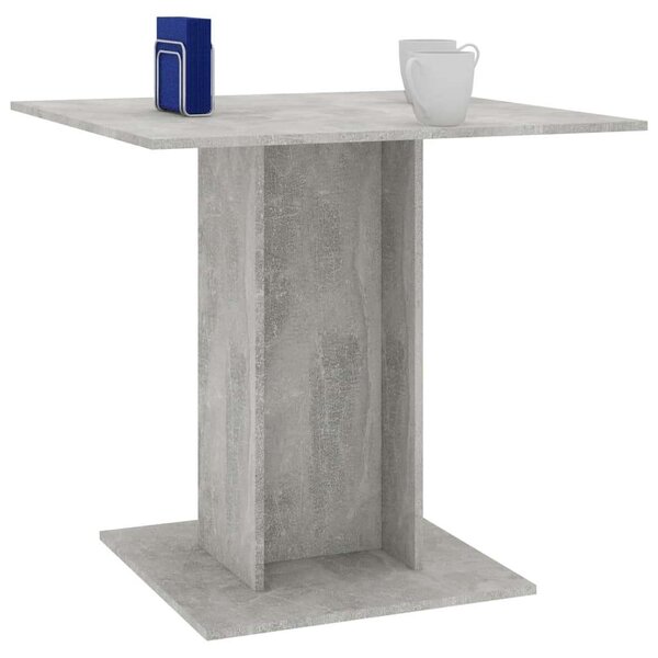 VidaXL Étkezőasztal - Beton Szürke - 80x80 cm