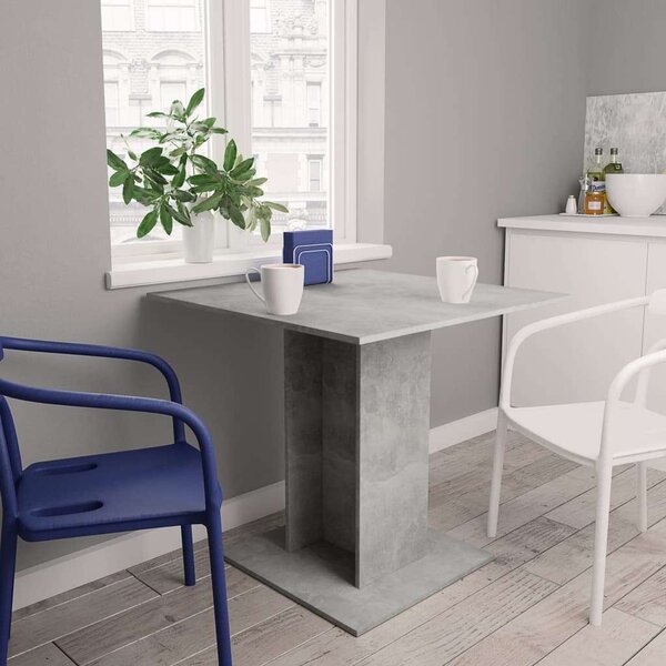 VidaXL Étkezőasztal - Beton Szürke - 80x80 cm