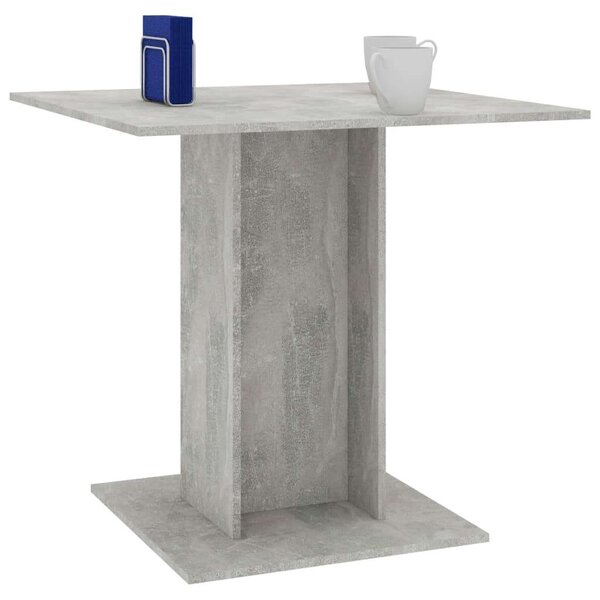 VidaXL Étkezőasztal - Beton Szürke - 80x80 cm