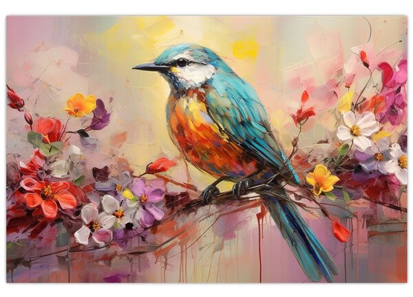 Kép - Egy madár festménye (90x60 cm)