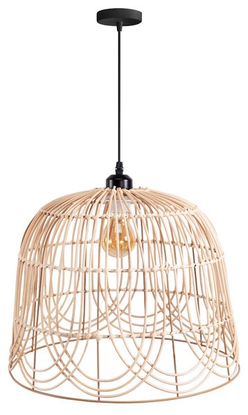 Toolight Toollight Boho, mennyezeti lámpa 40cm 1xE27 APP1352-1CP, fekete-natúr barna, OSW-05765