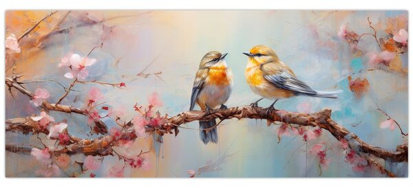 Kép - Lovebirds (120x50 cm)