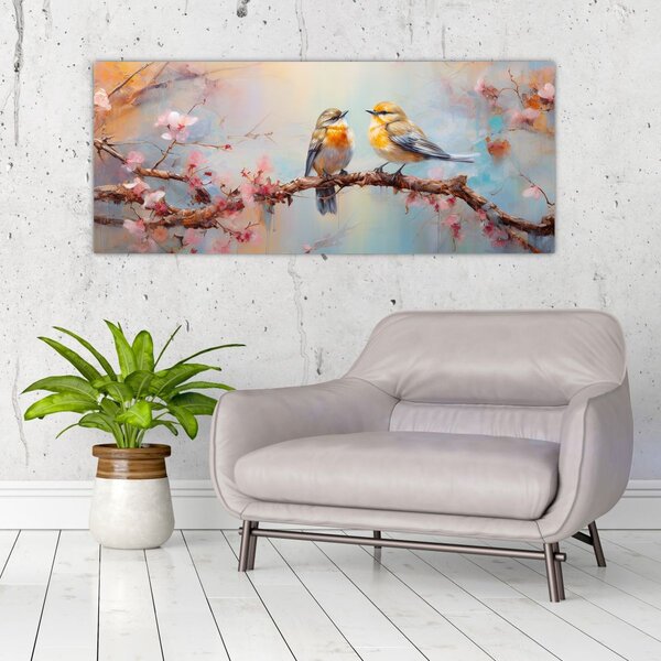 Kép - Lovebirds (120x50 cm)