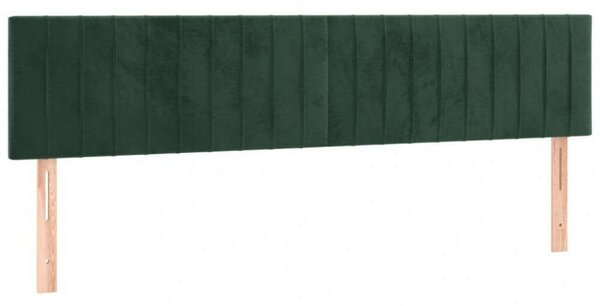 VidaXL Bársony Ágyfejtámla - Sötétzöld - 180cm