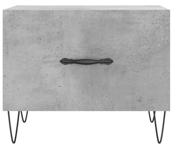 Betonszürke szerelt fa dohányzóasztal 50 x 50 x 40 cm