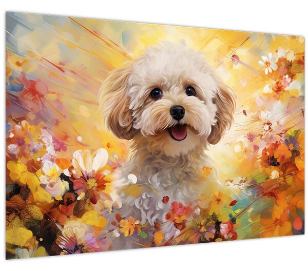 Kép - Boldog kutya (90x60 cm)