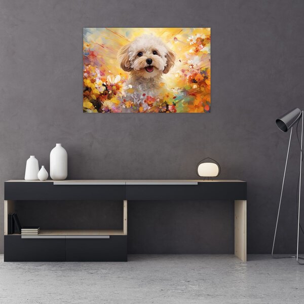 Kép - Boldog kutya (90x60 cm)