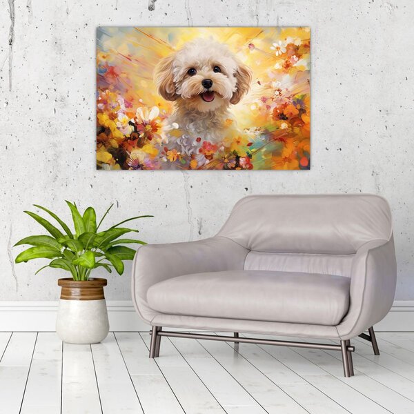 Kép - Boldog kutya (90x60 cm)