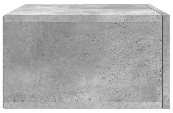 2 db betonszürke falra szerelhető éjjeliszekrény 35x35x20 cm