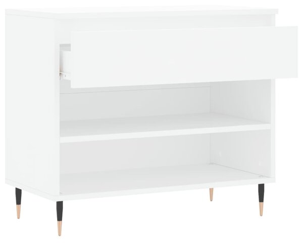 Fehér szerelt fa cipősszekrény 70x36x60 cm