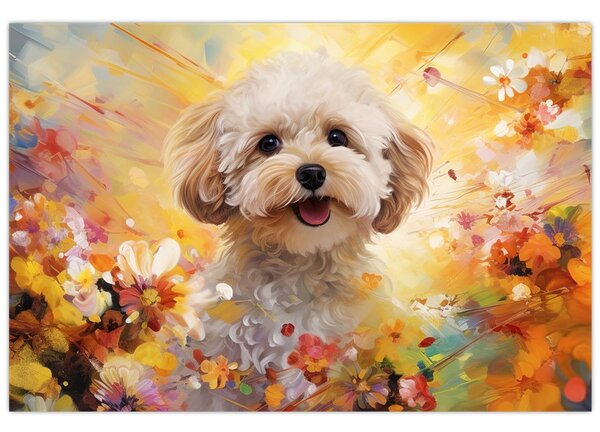Kép - Boldog kutya (90x60 cm)