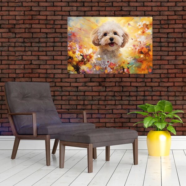 Kép - Boldog kutya (90x60 cm)
