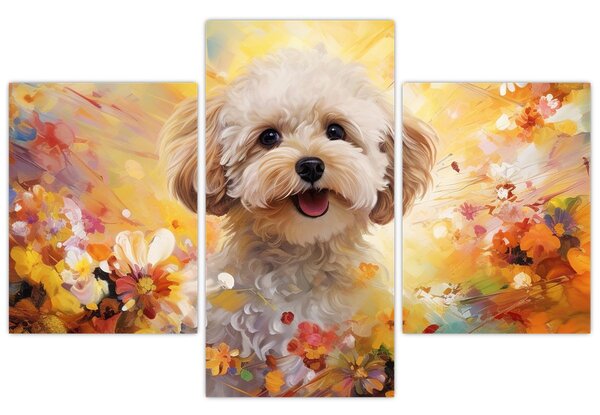 Kép - Boldog kutya (90x60 cm)