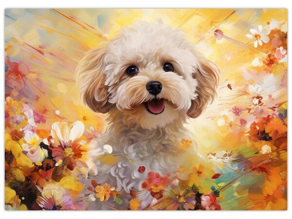 Kép - Boldog kutya (70x50 cm)