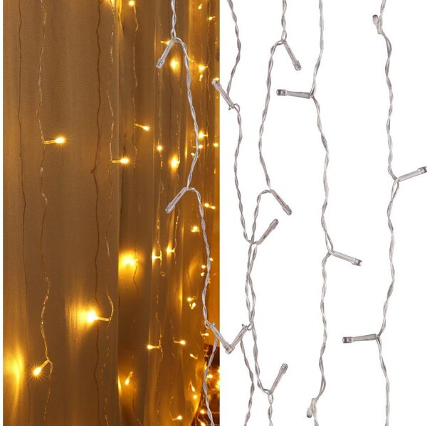 Polux LED Karácsonyi függöny LONGER 150xLED/8 funkciók 3,5 m meleg fehér SA1861